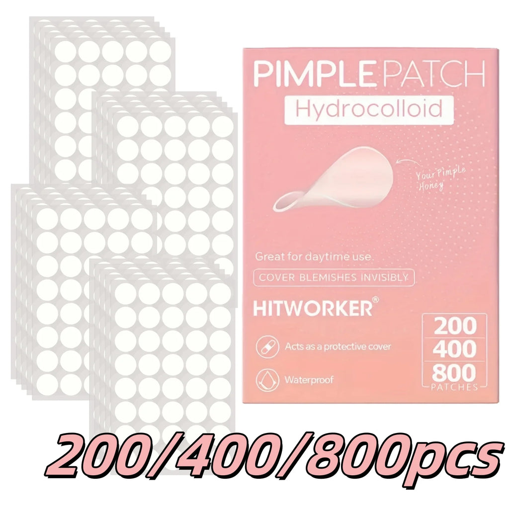 Patchs Anti-Acné Hydrocolloïdes 200/400/800 Pièces - Invisibles, Acide Salicylique & Arbre à Thé
