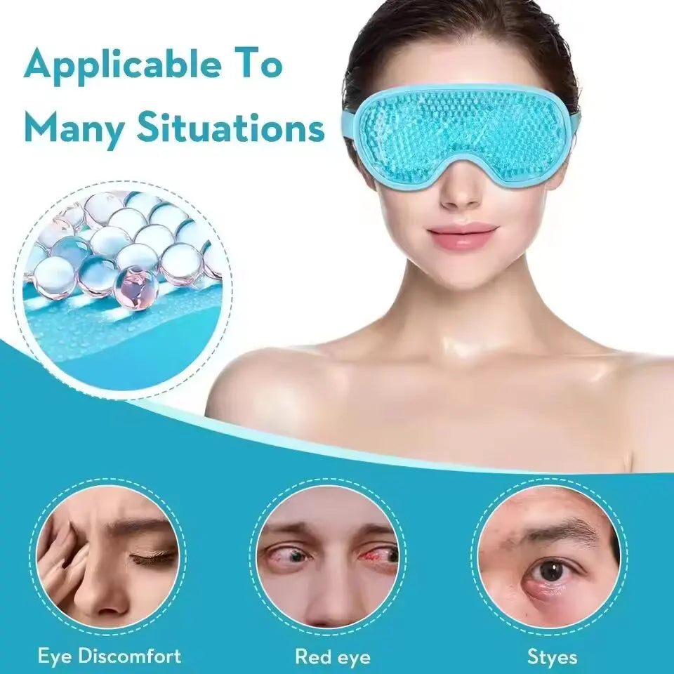 Masque pour les Yeux Chaud & Froid - Gel Apaisant & Relaxant, Masque de Nuit Beauté