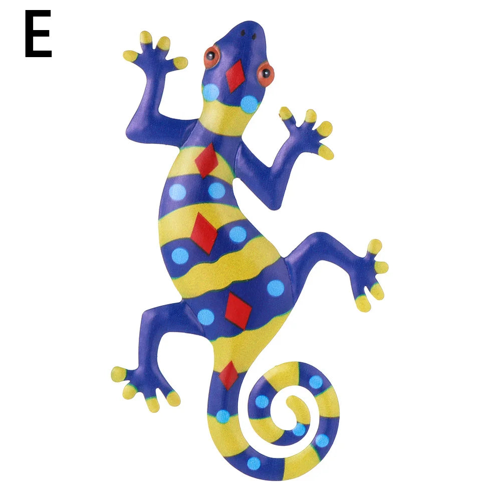 Sculpture Gecko en Métal - Décoration Murale Jardin & Salon