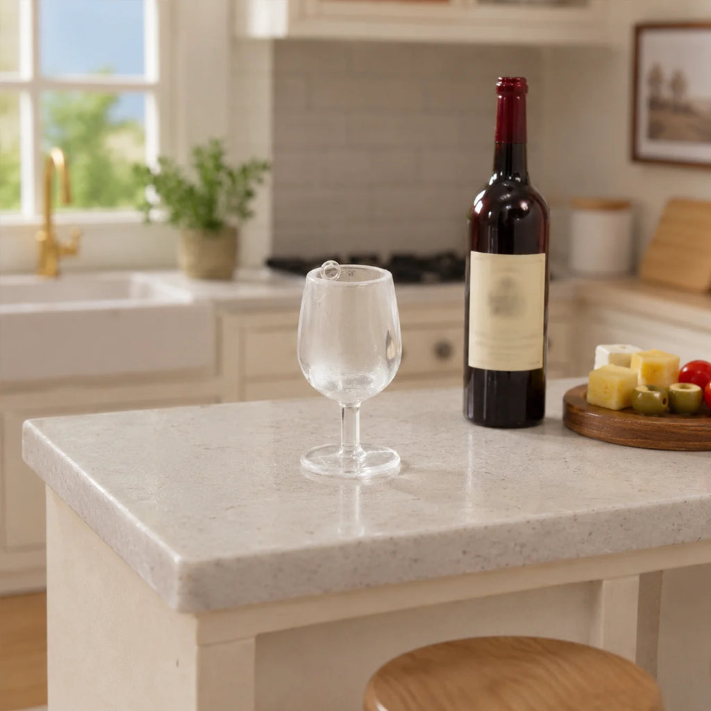 Set de 4 Tasses Miniatures Transparentes - Accessoires Maison de Poupée & Décoration de Table