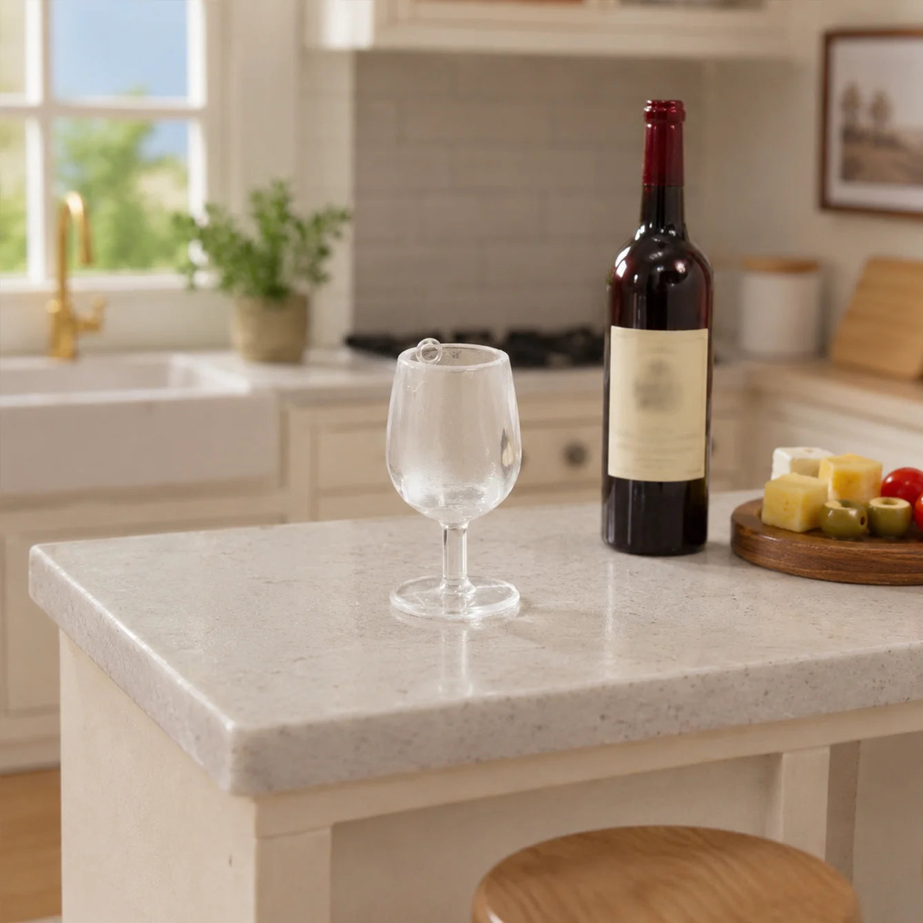 Set de 4 Tasses Miniatures Transparentes - Accessoires Maison de Poupée & Décoration de Table