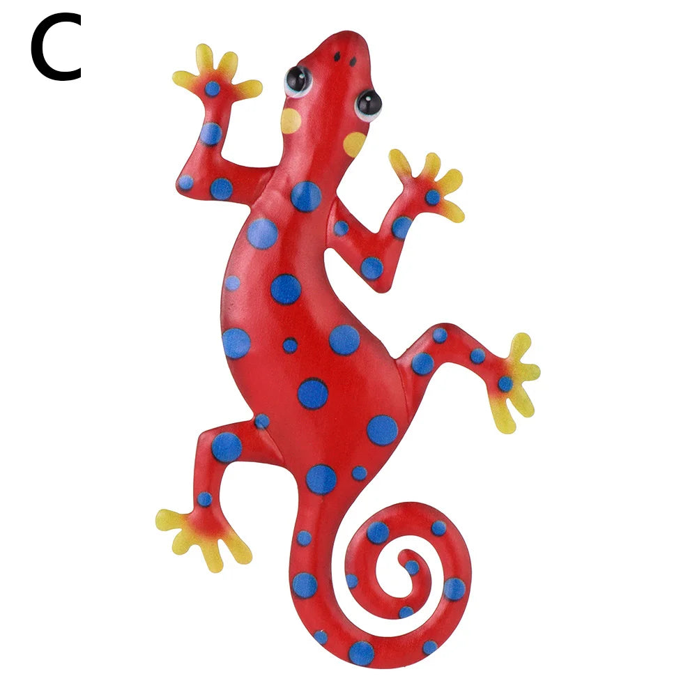 Sculpture Gecko en Métal - Décoration Murale Jardin & Salon