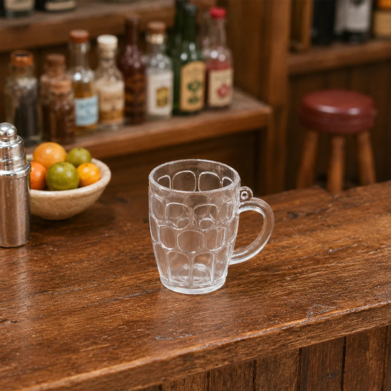 Set de 4 Tasses Miniatures Transparentes - Accessoires Maison de Poupée & Décoration de Table