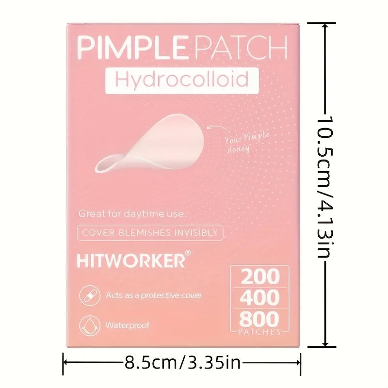 Patchs Anti-Acné Hydrocolloïdes 200/400/800 Pièces - Invisibles, Acide Salicylique & Arbre à Thé