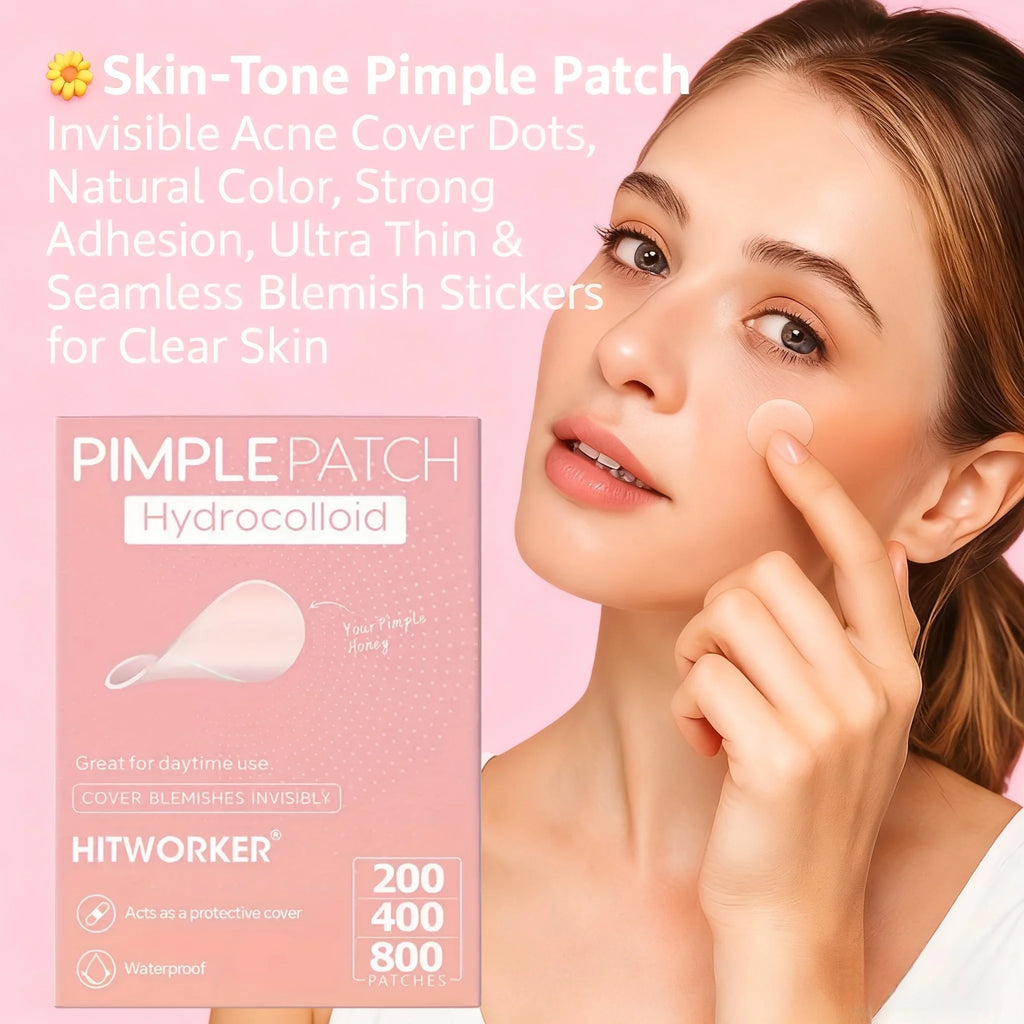 Patchs Anti-Acné Hydrocolloïdes 200/400/800 Pièces - Invisibles, Acide Salicylique & Arbre à Thé