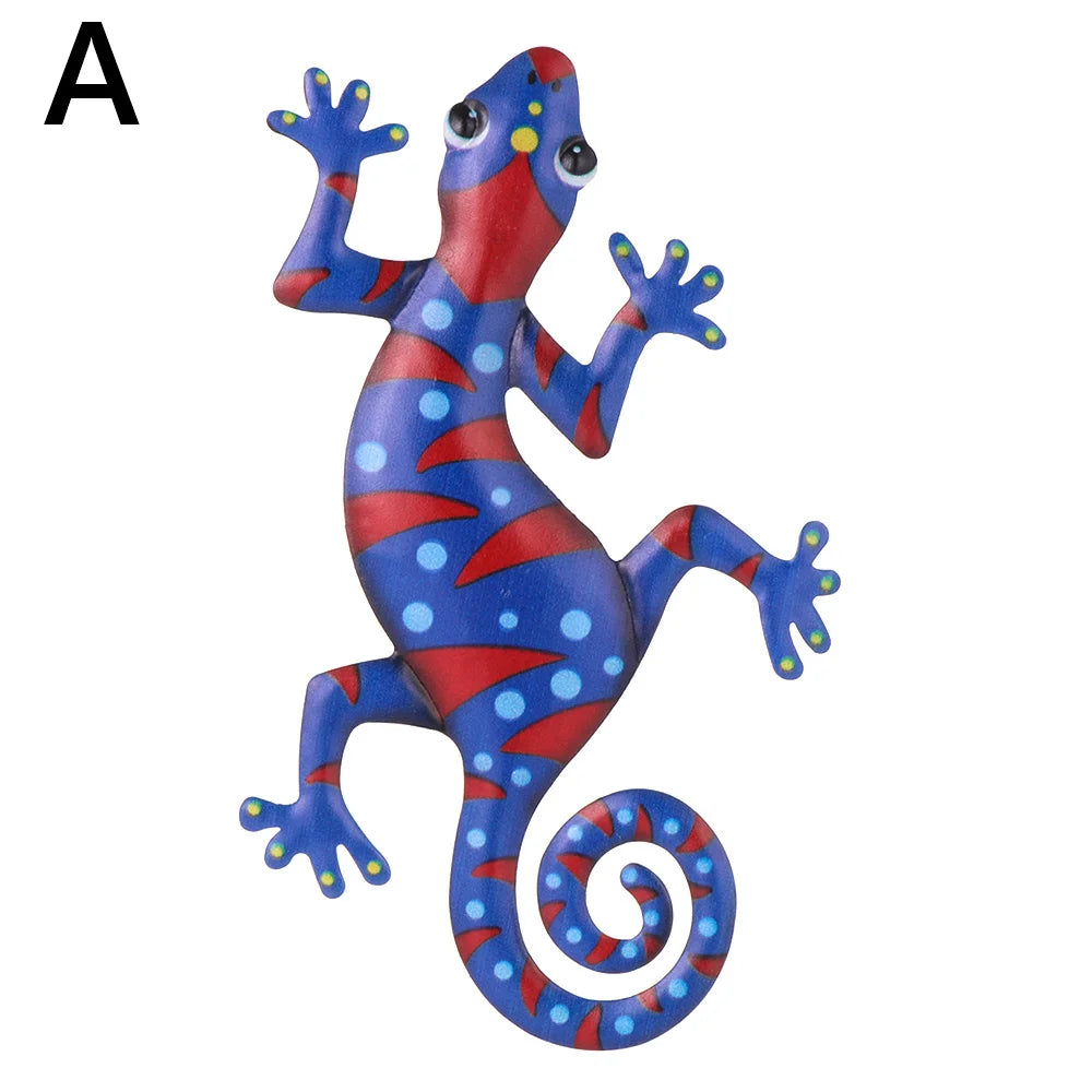Sculpture Gecko en Métal - Décoration Murale Jardin & Salon
