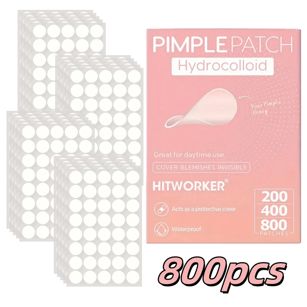 Patchs Anti-Acné Hydrocolloïdes 200/400/800 Pièces - Invisibles, Acide Salicylique & Arbre à Thé