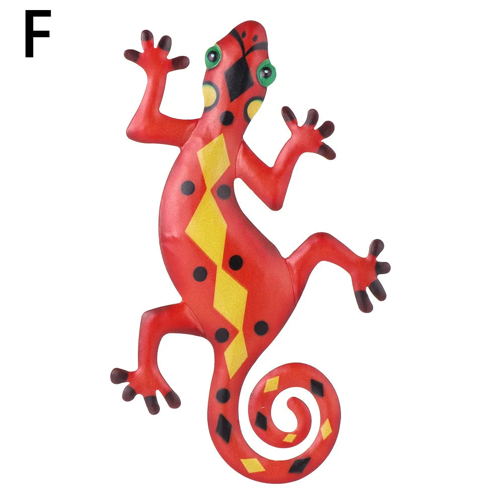 Sculpture Gecko en Métal - Décoration Murale Jardin & Salon